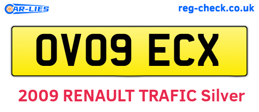 OV09ECX are the vehicle registration plates.