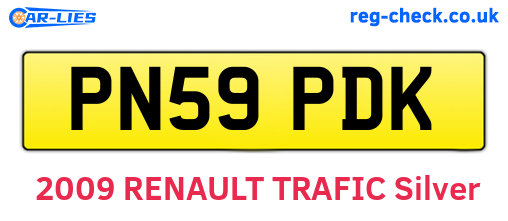 PN59PDK are the vehicle registration plates.