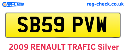 SB59PVW are the vehicle registration plates.