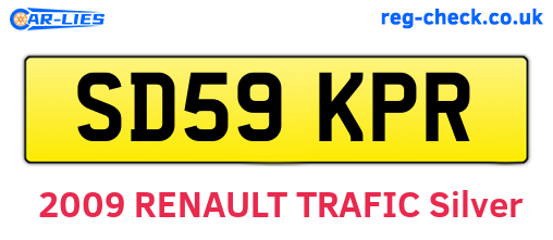 SD59KPR are the vehicle registration plates.