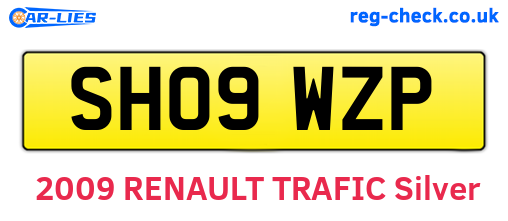 SH09WZP are the vehicle registration plates.