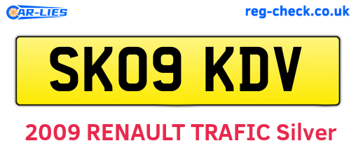 SK09KDV are the vehicle registration plates.