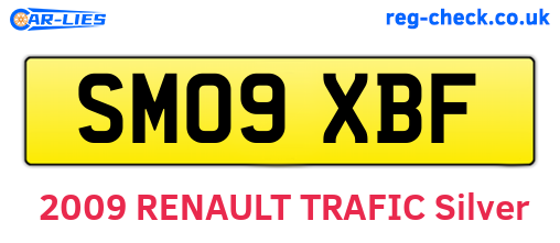 SM09XBF are the vehicle registration plates.