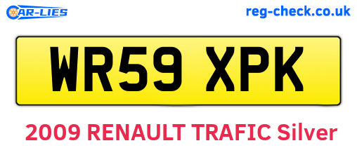 WR59XPK are the vehicle registration plates.