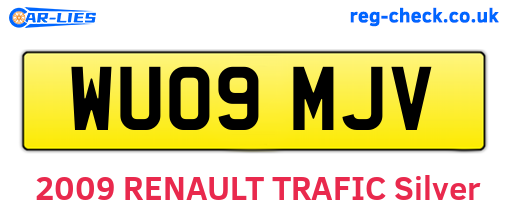 WU09MJV are the vehicle registration plates.