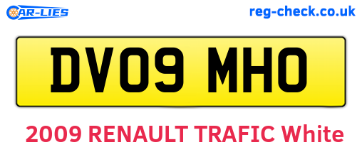 DV09MHO are the vehicle registration plates.