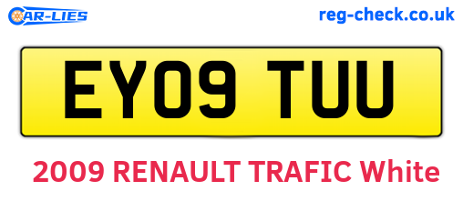 EY09TUU are the vehicle registration plates.