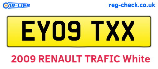 EY09TXX are the vehicle registration plates.