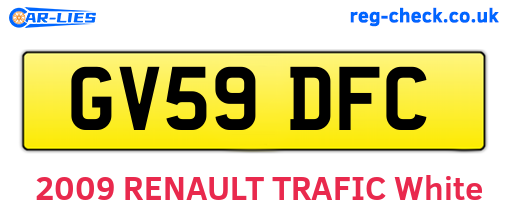 GV59DFC are the vehicle registration plates.