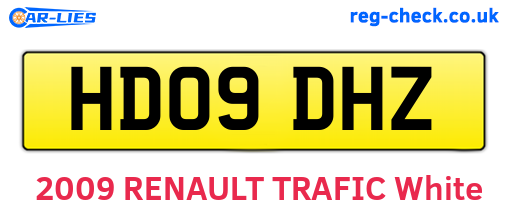HD09DHZ are the vehicle registration plates.
