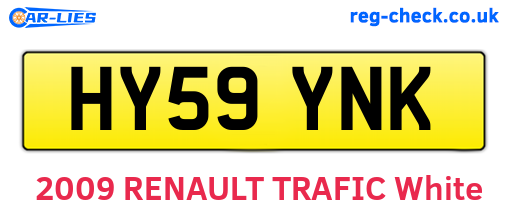 HY59YNK are the vehicle registration plates.