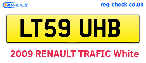 LT59UHB are the vehicle registration plates.