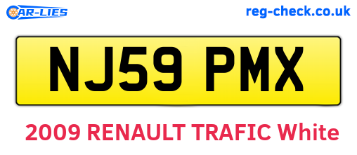NJ59PMX are the vehicle registration plates.