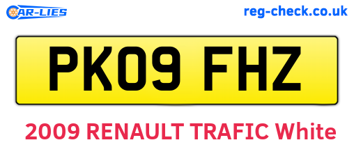 PK09FHZ are the vehicle registration plates.