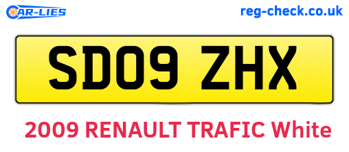SD09ZHX are the vehicle registration plates.