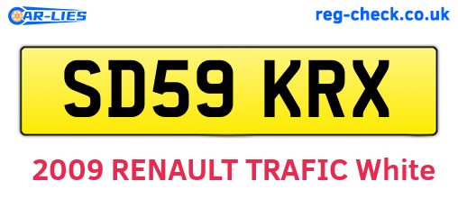 SD59KRX are the vehicle registration plates.