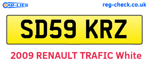 SD59KRZ are the vehicle registration plates.