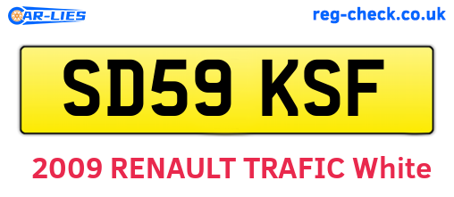 SD59KSF are the vehicle registration plates.