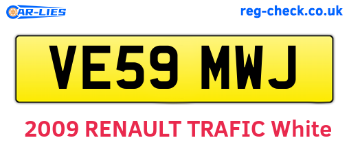 VE59MWJ are the vehicle registration plates.