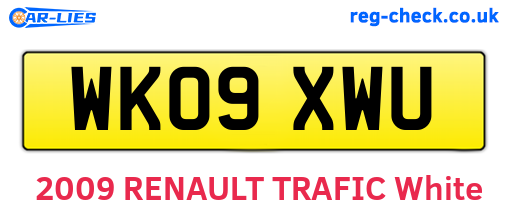 WK09XWU are the vehicle registration plates.