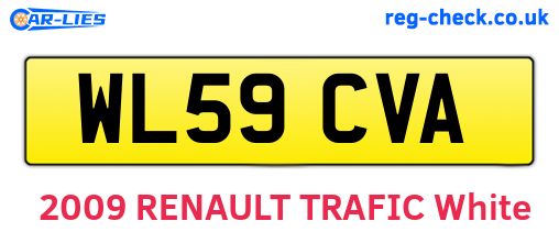 WL59CVA are the vehicle registration plates.