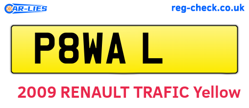 P8WAL are the vehicle registration plates.