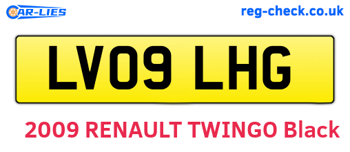 LV09LHG are the vehicle registration plates.