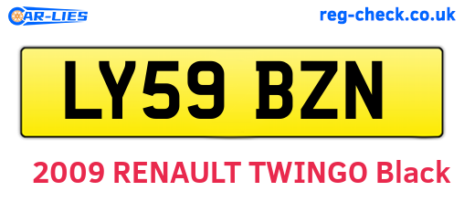 LY59BZN are the vehicle registration plates.
