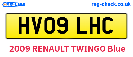 HV09LHC are the vehicle registration plates.