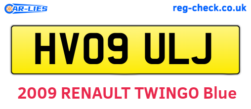 HV09ULJ are the vehicle registration plates.