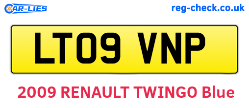 LT09VNP are the vehicle registration plates.
