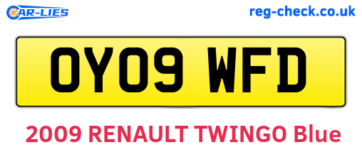OY09WFD are the vehicle registration plates.