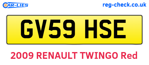 GV59HSE are the vehicle registration plates.