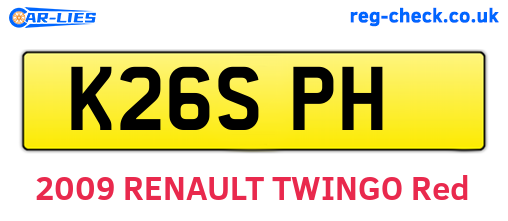 K26SPH are the vehicle registration plates.