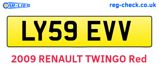 LY59EVV are the vehicle registration plates.