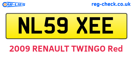 NL59XEE are the vehicle registration plates.