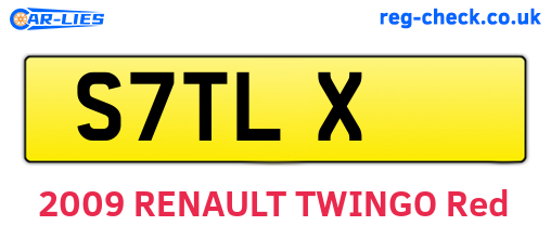 S7TLX are the vehicle registration plates.