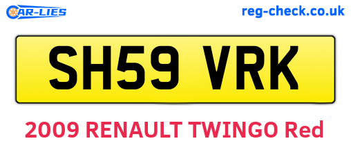 SH59VRK are the vehicle registration plates.
