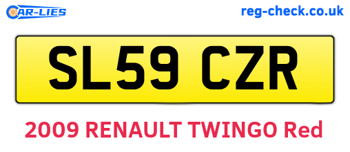 SL59CZR are the vehicle registration plates.