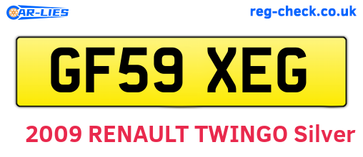 GF59XEG are the vehicle registration plates.
