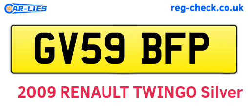 GV59BFP are the vehicle registration plates.