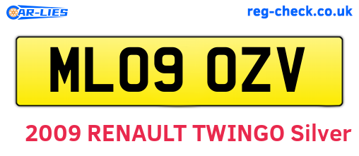 ML09OZV are the vehicle registration plates.