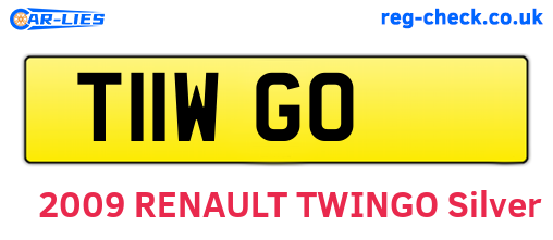 T11WGO are the vehicle registration plates.