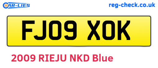 FJ09XOK are the vehicle registration plates.
