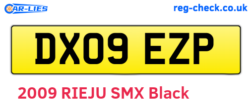 DX09EZP are the vehicle registration plates.