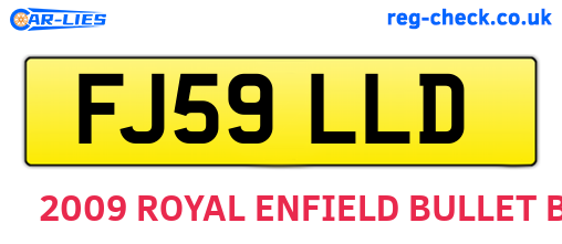 FJ59LLD are the vehicle registration plates.