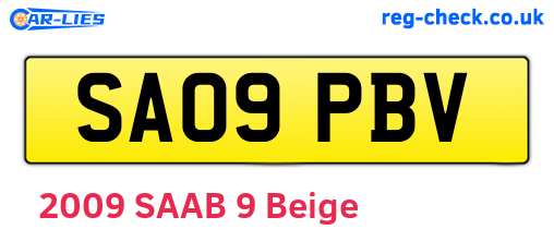 SA09PBV are the vehicle registration plates.