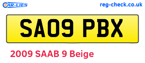 SA09PBX are the vehicle registration plates.