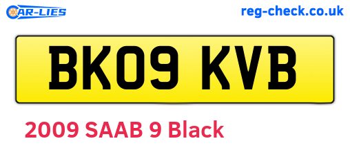 BK09KVB are the vehicle registration plates.