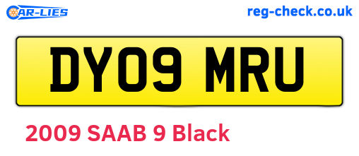 DY09MRU are the vehicle registration plates.